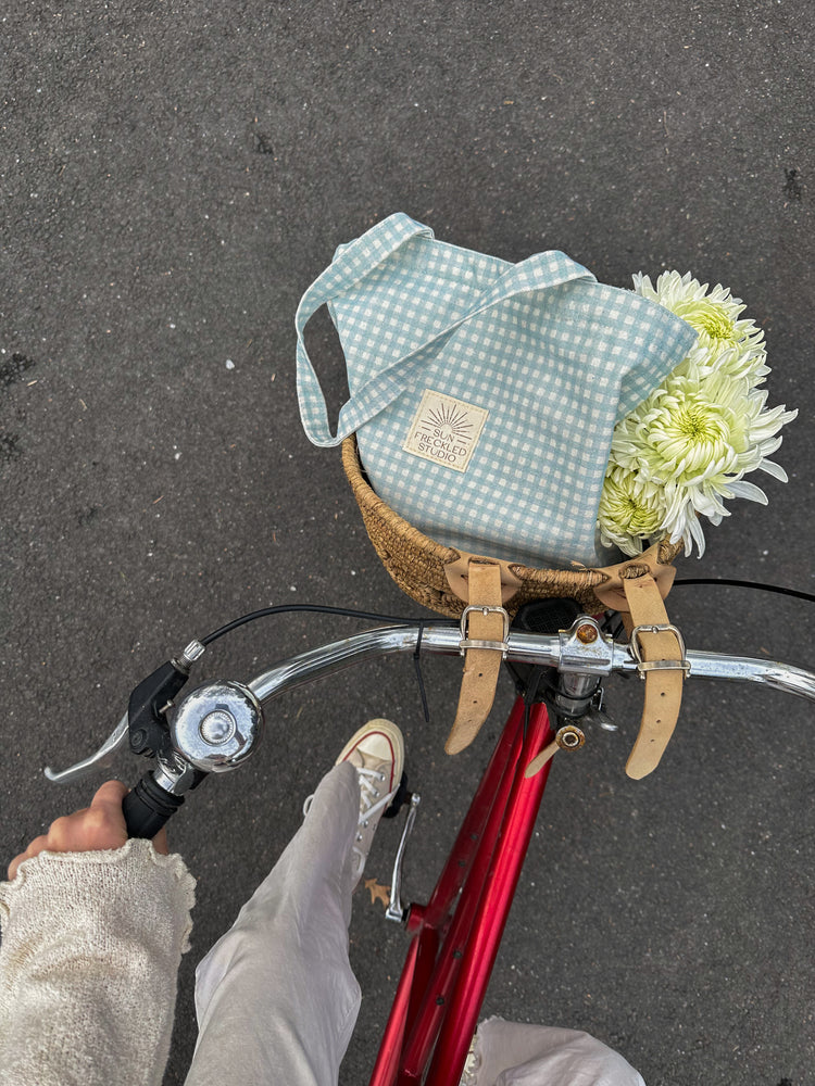 Coastal Gingham Tote Bag