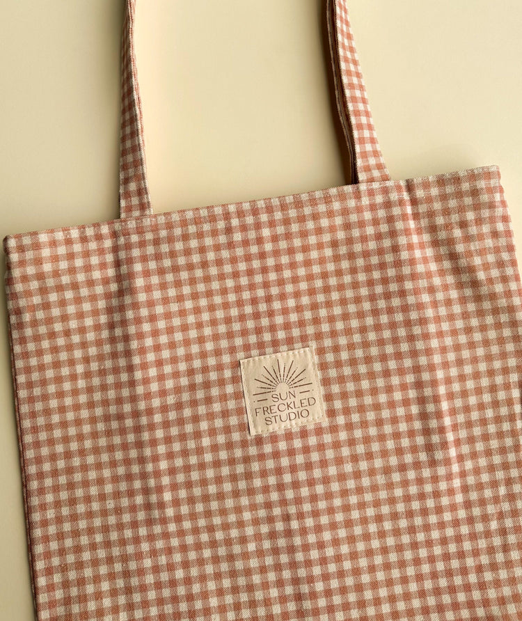 Chai Gingham Tote Bag