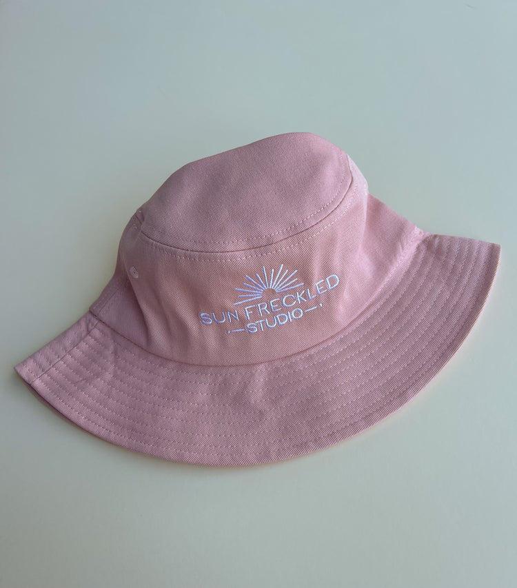 Blush Sun Freckled Bucket Hat