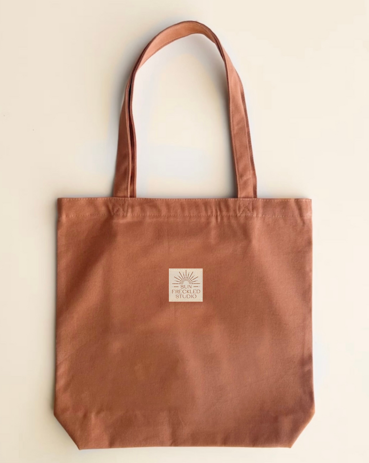 Terracotta Minimalist Tote Bag