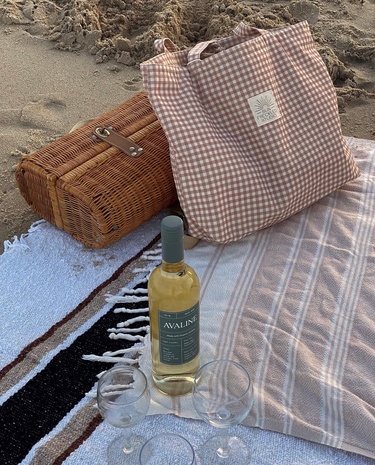 Chai Gingham Tote Bag