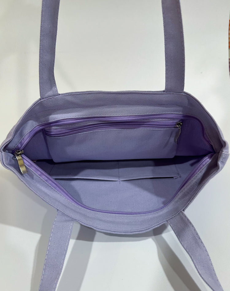 Lilac Minimalist Tote Bag