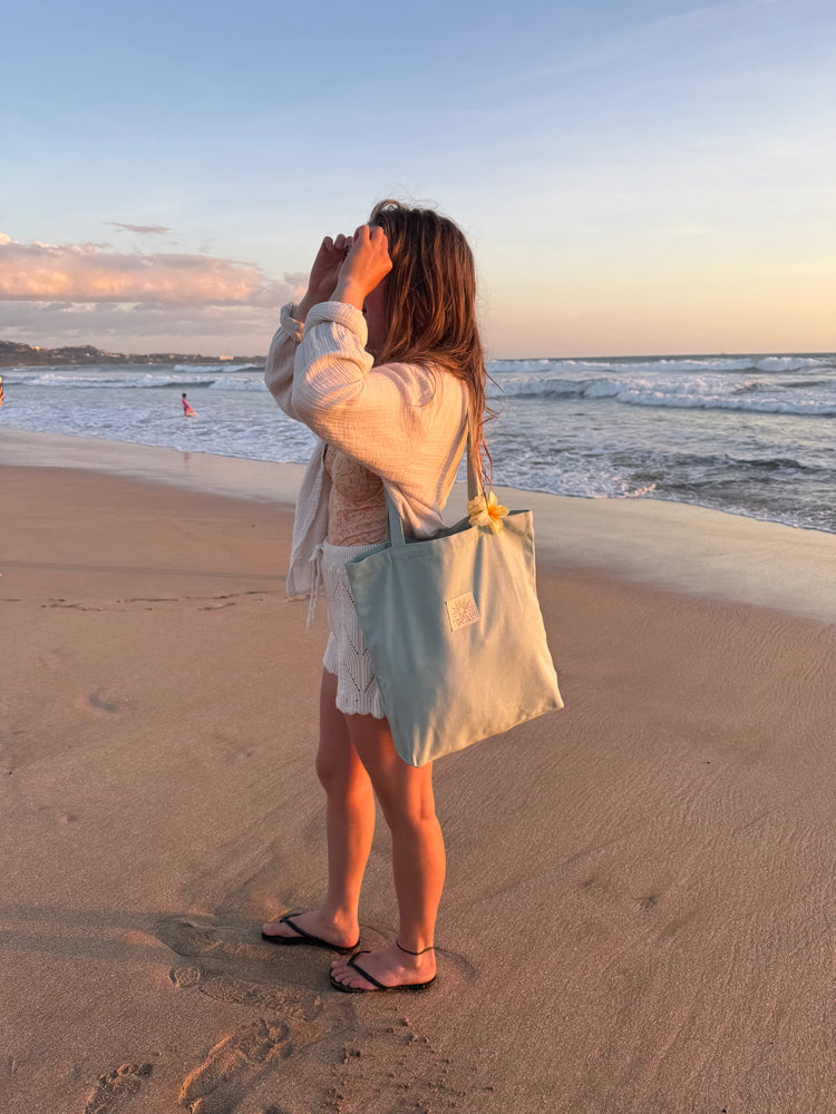 Seafoam Minimalist Tote Bag