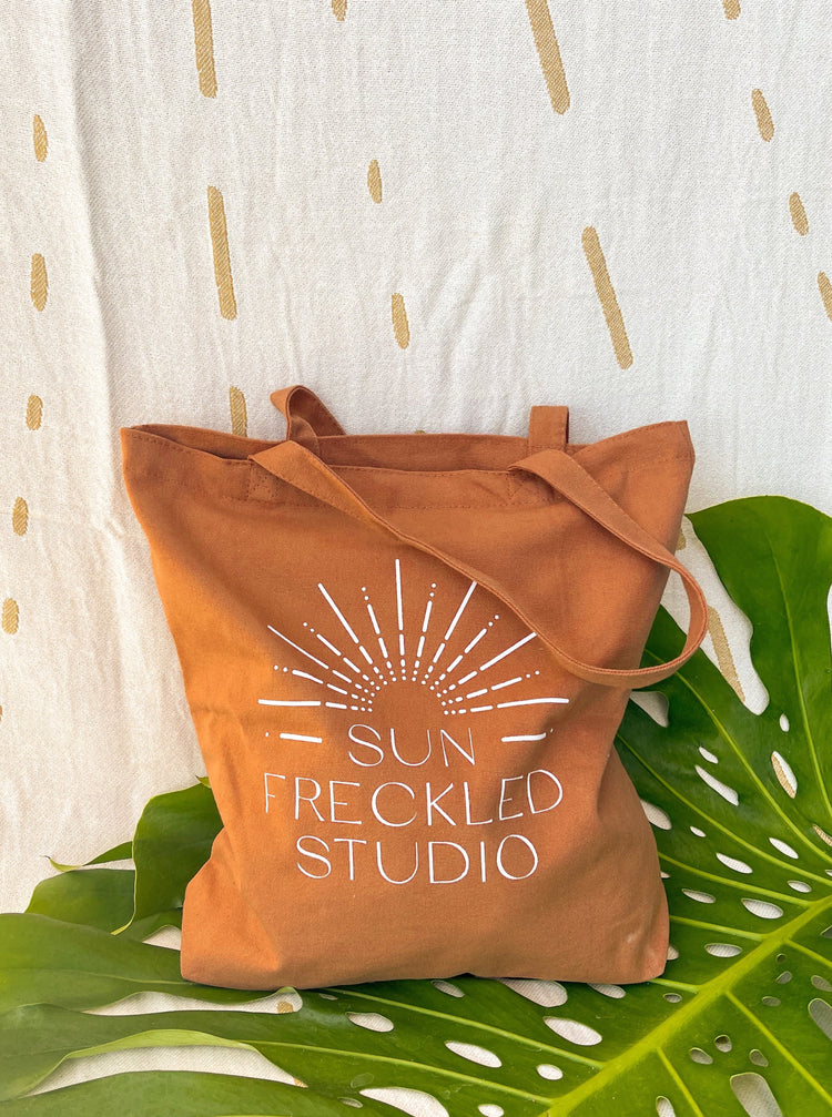 Sun Freckled Terracotta Tote Bag